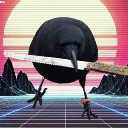crow with knife logo