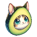 Flying Avocado Cat logo